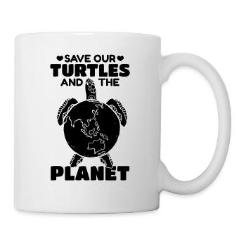 Sauvez nos tortues et la douceur de l’environnement - Mug blanc - blanc - Droite