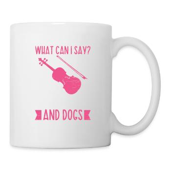 Ich Mag Geigen Und Hunde Geigenmusiker Musik - Tasse - Weiß - Rechts