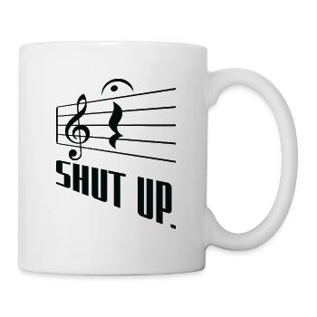 Fermata Compositeur de musique Écrivant un symbole musical - Mug blanc - blanc - Droite