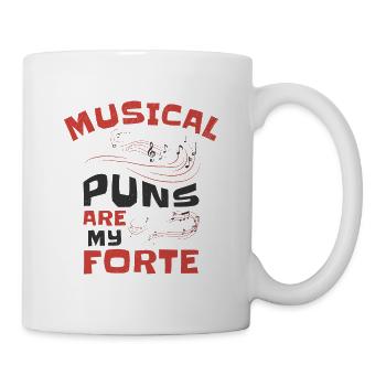 Musique Forte Jeu de mots musical Musiciens - Mug blanc - blanc - Droite