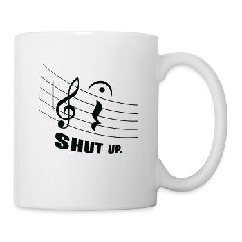Fermata Compositeur de musique Écrivant un symbole musical - Mug blanc - blanc - Droite