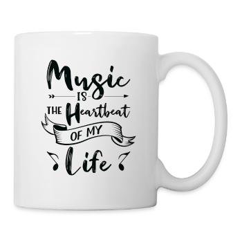 Music Heartbeat Music Lover Life Songs - Mug - white - Right