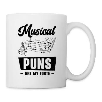 Musique Forte Jeu de mots musical Musiciens - Mug blanc - blanc - Droite