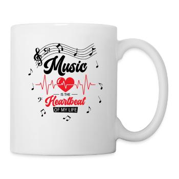 Music Heartbeat Music Lover Life Songs - Mug - white - Right