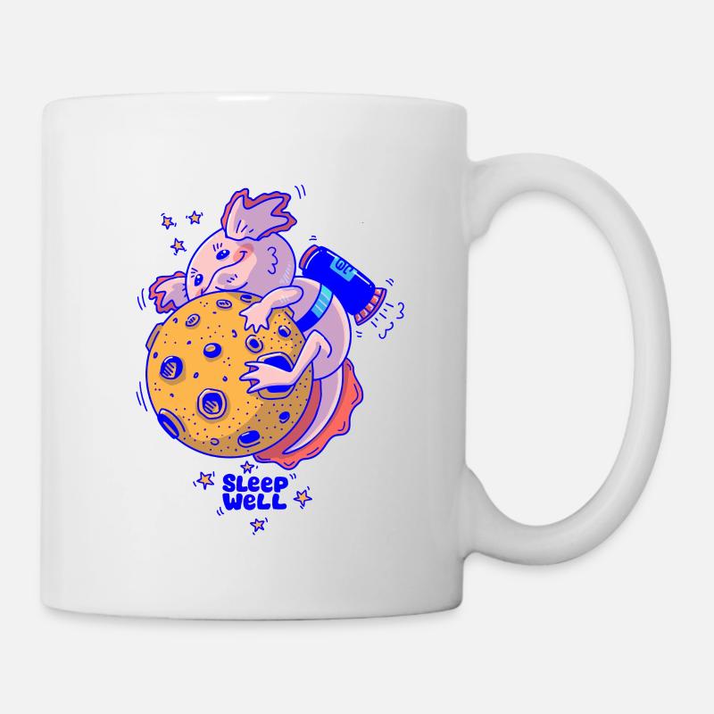 Petit Axonaute sur la lune - Mug blanc - blanc