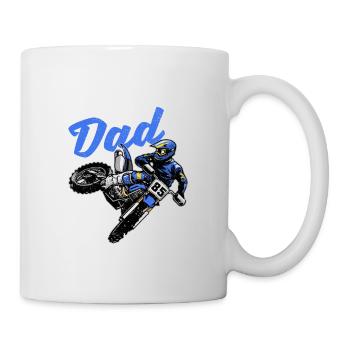 Moto Dirt Bike Motocross Rider Fête des Pères Meilleur - Mug blanc - blanc - Droite