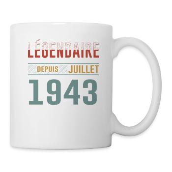 Légendaire Depuis Juillet 1943 Anniversaire Cadeau - Mug blanc - blanc - Droite