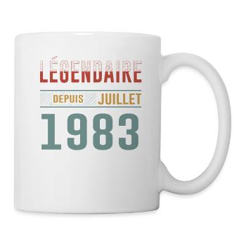 Légendaire Depuis Juillet 1983 Anniversaire Cadeau - Mug blanc - blanc - Droite