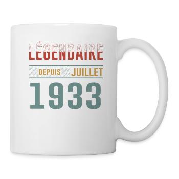 Légendaire Depuis Juillet 1933 Anniversaire Cadeau - Mug blanc - blanc - Droite