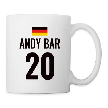 Fußball Sauf Trikot Deutschland Mallorca Gruppen - Tasse - Weiß - Rechts