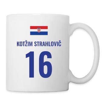 Fußball Sauf Trikot Kroatien Mallorca Party Gruppe - Tasse - Weiß - Rechts