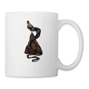 Zeichnung eines Onagadori - Tasse - Weiß - Rechts
