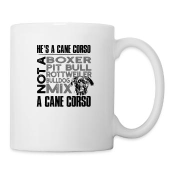 Er ist ein Zuckerrohrcorso Kein Boxer Pitbull Rottweiler - Tasse - Weiß - Rechts