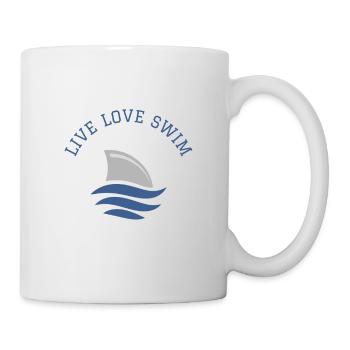Schwimmen Spruch Lustig Live Love Swim - Tasse - Weiß - Rechts