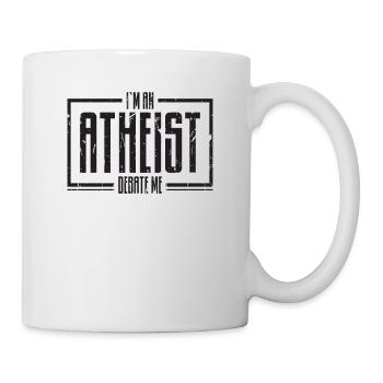 Je suis athée débattez-moi - argumentez - Mug blanc - blanc - Droite