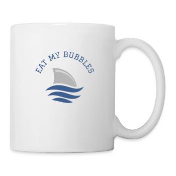 Schwimmen Spruch Lustig Eat My Bubbles - Tasse - Weiß - Rechts