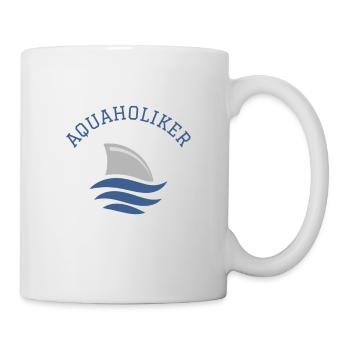 Schwimmen Spruch Lustig Aquaholiker - Tasse - Weiß - Rechts