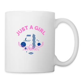 Schwimmen Spruch Lustig Just A Girl Who Loves - Tasse - Weiß - Rechts