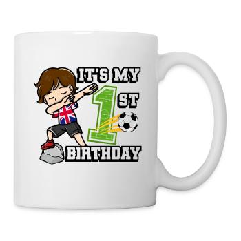 Soccer Boy C’est mon 1er anniversaire Royaume-Uni - Mug blanc - blanc - Droite