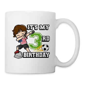 Football boy It's my 3rd birthday - Mug - white - Right