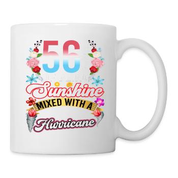 56 years of sunshine mixed with a small - Mug - white - Right