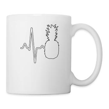 Ananas Herzschlag - Tasse - Weiß - Rechts