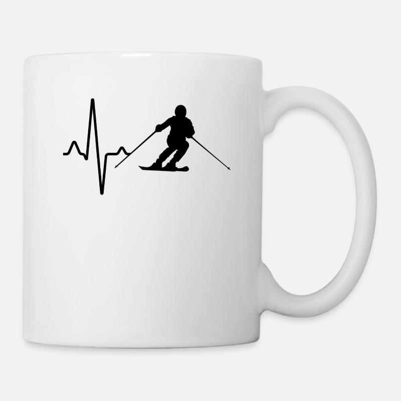 Ski Herzschlag - Tasse - Weiß