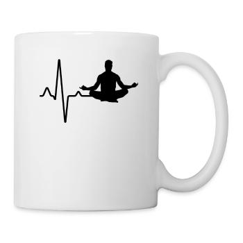 Yoga Meditation Heartbeat - Mug - white - Right