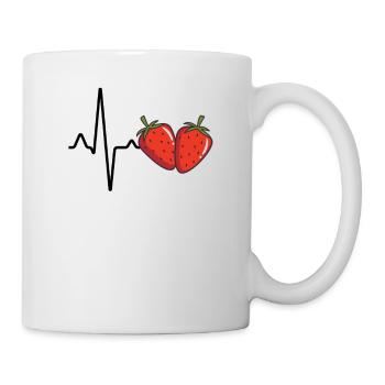 Battement de cœur à la fraise - Mug blanc - blanc - Droite