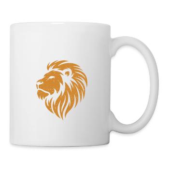 Furchtloser Löwe - Tasse - Weiß - Rechts