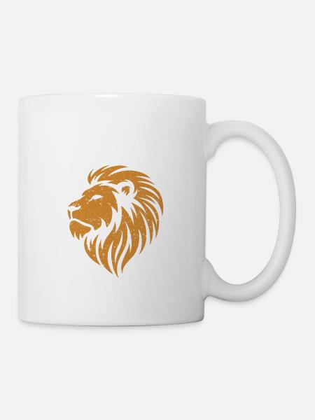 Furchtloser Löwe - Tasse - Weiß