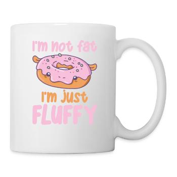 Drôle d’Hippo Donut pelucheux Kawaii Esthétique - Mug blanc - blanc - Droite