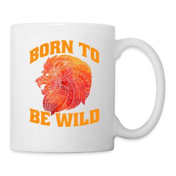 Wilder Löwe - Tasse - Weiß - Rechts