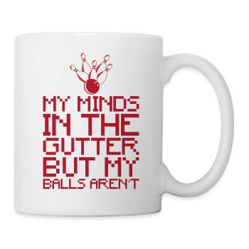 Bowling-Sprichwort - Tasse - Weiß - Rechts
