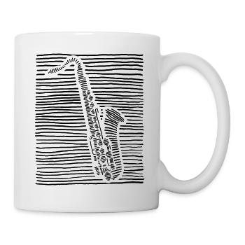 Saxophoniste Instrument de musique Saxophone Musicien - Mug blanc - blanc - Droite