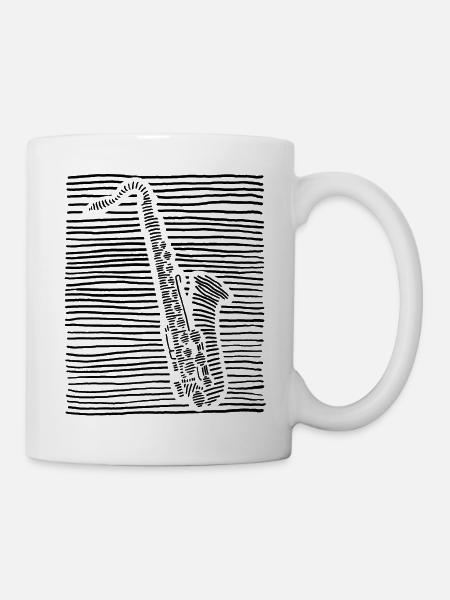 Saxophonist Musical Instrument Saxophone Musician - Mug - white