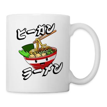 Ramen végétalien | Chemise amateur de ramen | - Mug blanc - blanc - Droite