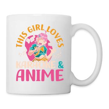 Cette fille adore le karaoké | Amateurs d’anime | - Mug blanc - blanc - Droite