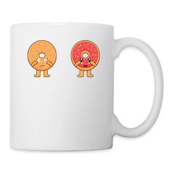 Avant de me maquiller après avoir inventé | Amateur de beignets - Mug blanc - blanc - Droite