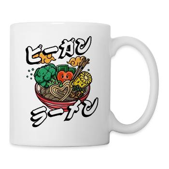 Ramen végétalien | Chemise amateur de ramen | - Mug blanc - blanc - Droite