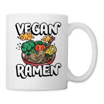 Ramen végétalien | Chemise amateur de ramen | - Mug blanc - blanc - Droite
