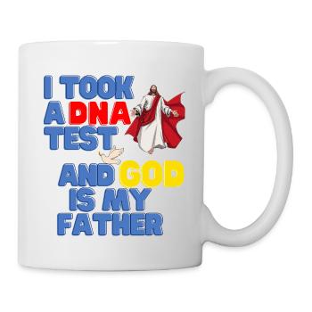 J’ai fait un test ADN et Dieu est mon père 25 - Mug blanc - blanc - Droite