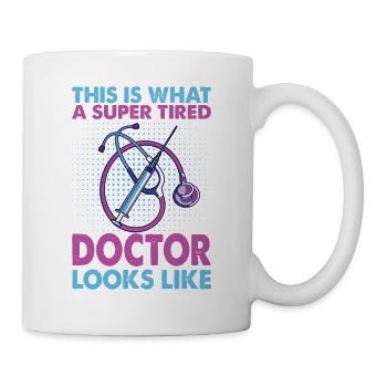 Voici à quoi ressemble un médecin super fatigué - Mug blanc - blanc - Droite