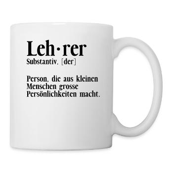 Klassenlehrer Lehrer Substantiv - Tasse - Weiß - Rechts