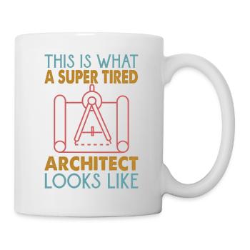 Voici à quoi ressemble un architecte super fatigué - Mug blanc - blanc - Droite