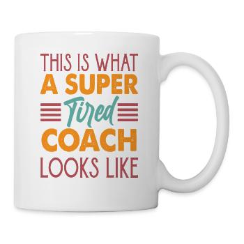 Voici à quoi ressemble un entraîneur super fatigué - Mug blanc - blanc - Droite