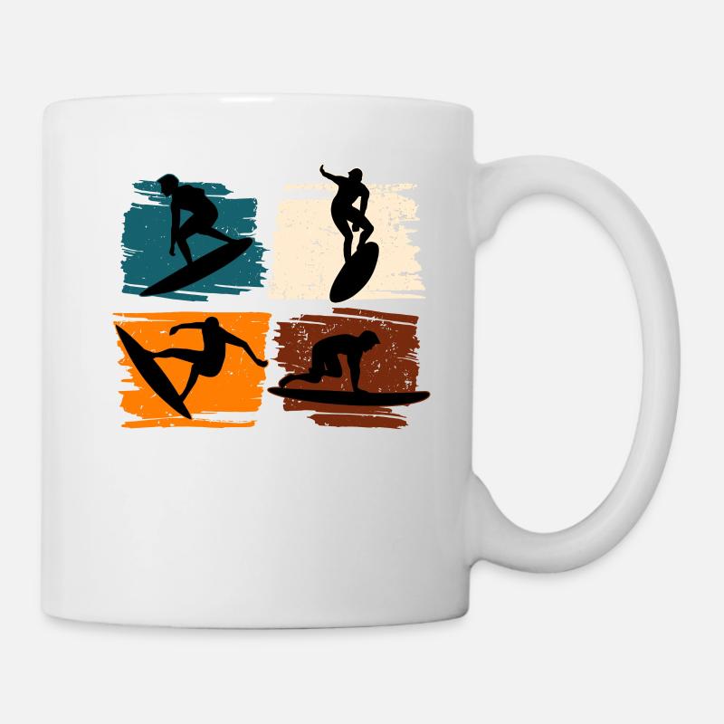 Surfing Surf Surfer - Mug blanc - blanc