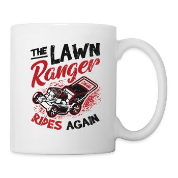 Le Garde-pelouse roule à nouveau sur la tondeuse à gazon d’entretien de pelouse - Mug blanc - blanc - Droite