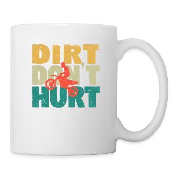 Dirt doesn't hurt Bike Motocross Enduro Biker - Mug - white - Right