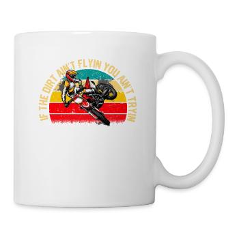 Motocross Enduro Biker When the dirt doesn't fly - Mug - white - Right